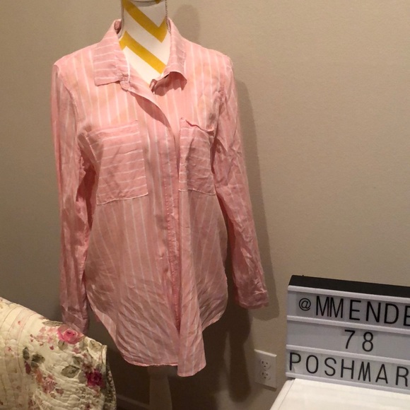 Pink button up large - Picture 2 of 3